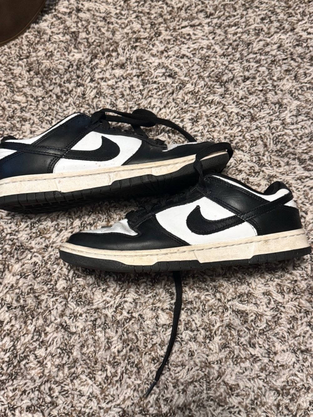 Nike Black and White Low-Top Skate Shoes